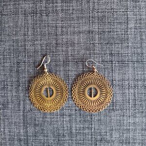 Vintage metal earrings for pierced ears